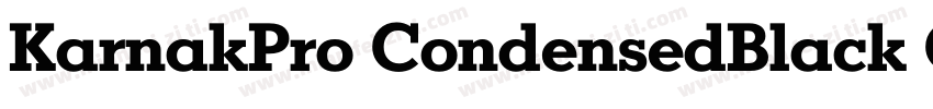 KarnakPro CondensedBlack Condensed字体转换